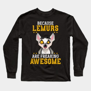 Funny Lemur Animal Lover Gift Monkey Lemur Long Sleeve T-Shirt
